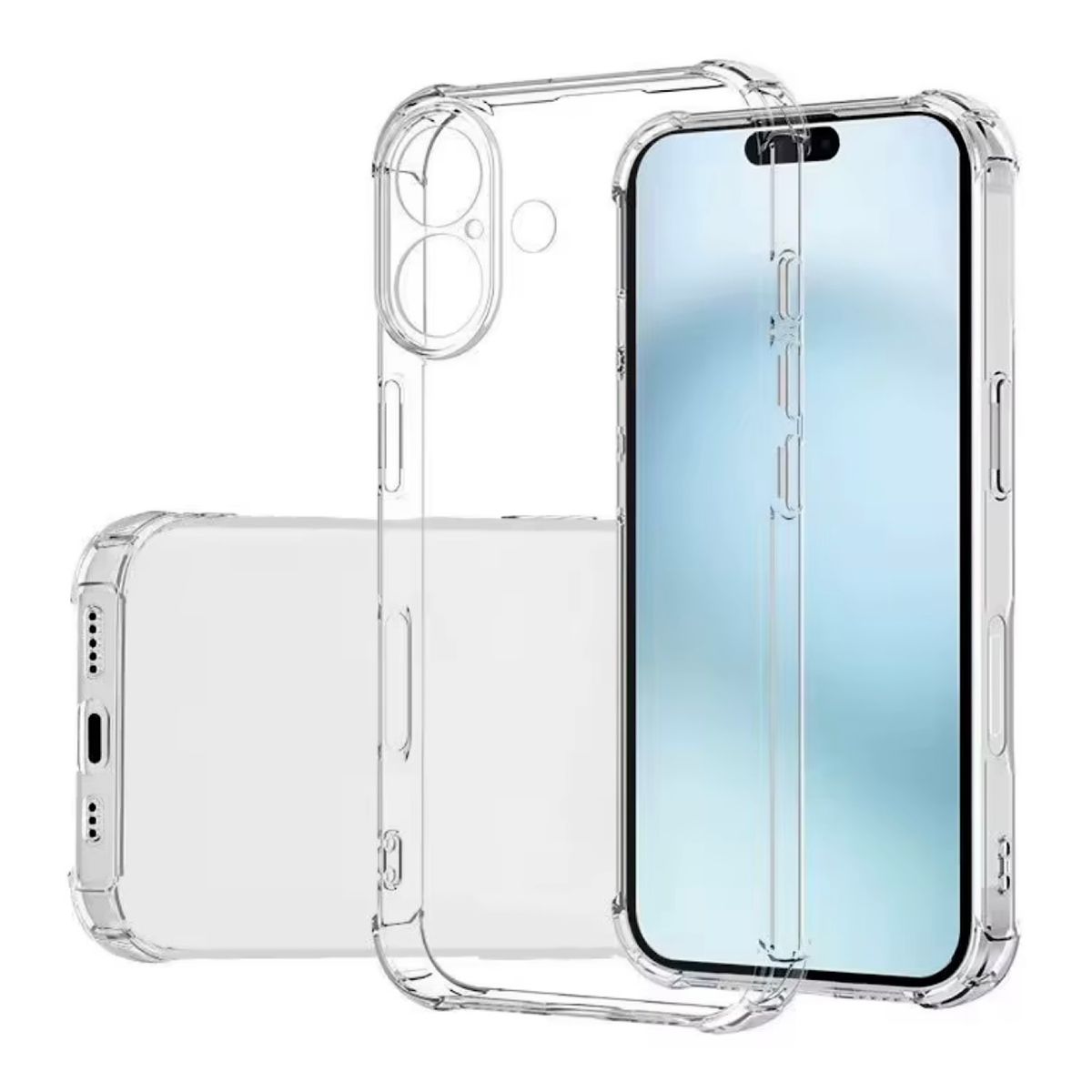 GENERICO - Carcasa Transparente Reforzada Para iPhone 17 Normal