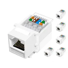 KUANGYE - 6x Módulo Rj45 Hembra Categoria 6 Modulo