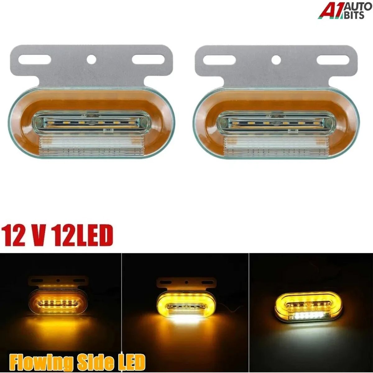 GENERICO - Foco Farol 30 Led Lateral Bicolor 12/24v Camión (8 Unid.)