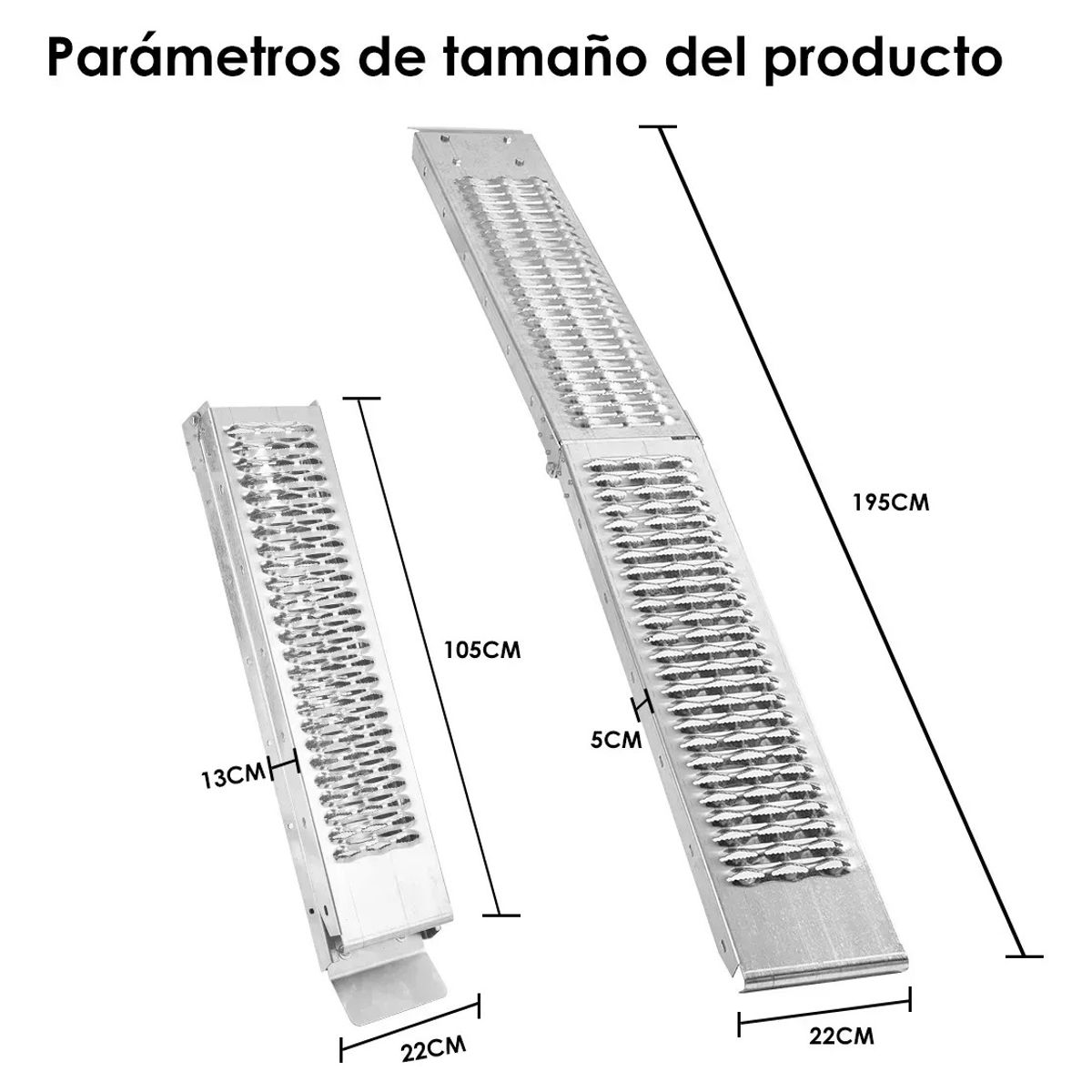 GENERICO - Rampa De Plegable Para Motos - Quads - Buggies