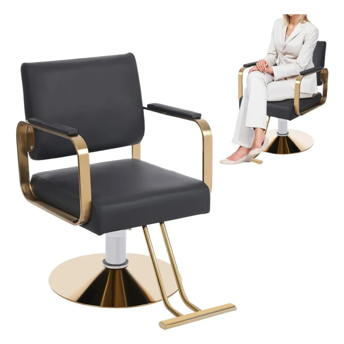 GENERICO - Silla Para Peluqueria Color Negro