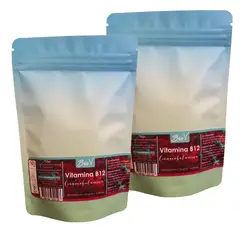 BIOV - Pack x2 Vitamina B12 Cianocobalamina Pura en Polvo 50g Alta Potencia Bio V