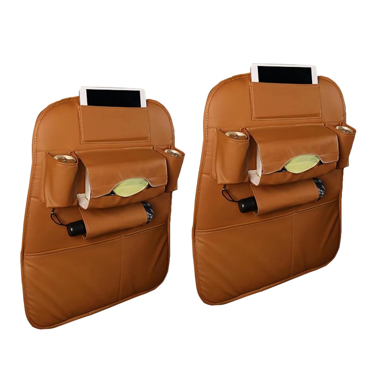 WELDMON - Paquete de 2 Organizador Auto Asiento De Cuero
