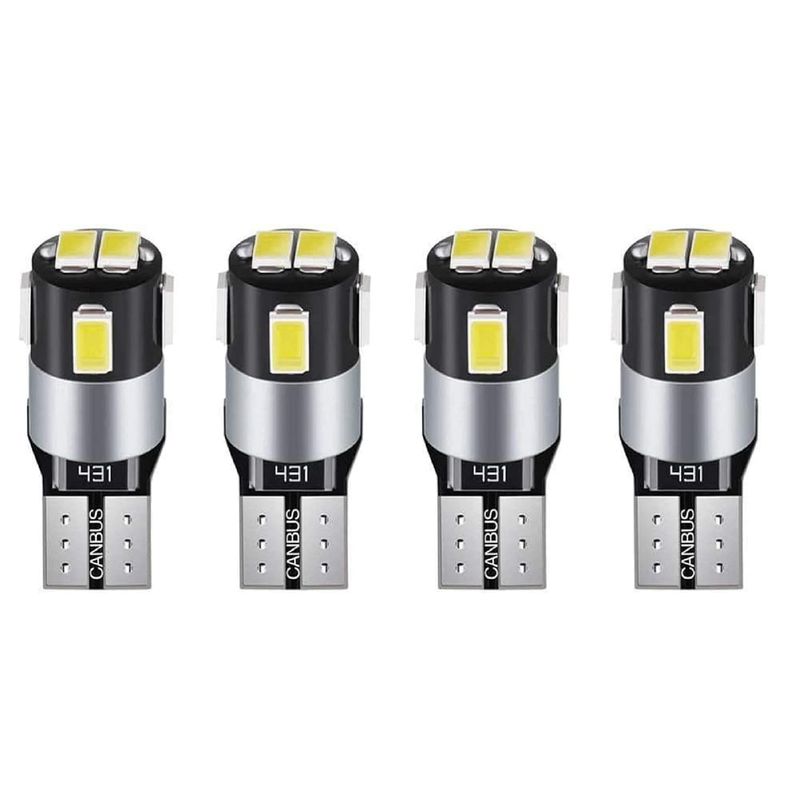 WELDMON - 4 Ampolletas Led Luces auto T10 Cola De Pescado 12V