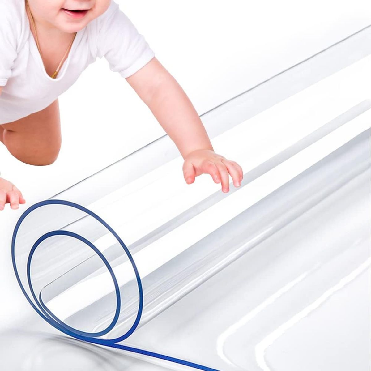 KUANGYE - Protector De Mesa 130x70cm De PVC Mantel Transparente