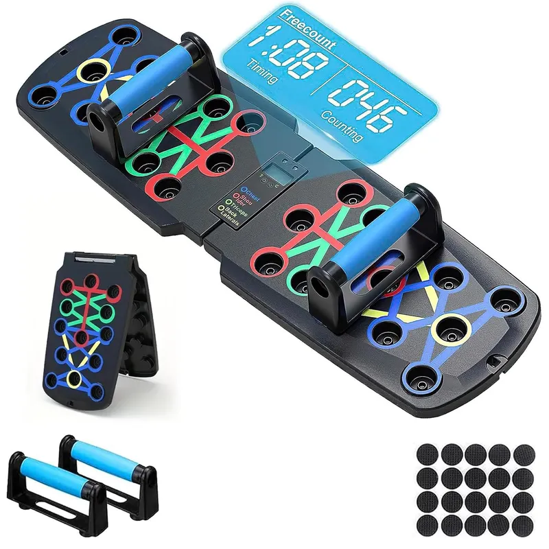 KUANGYE - Kit Soportes Lagartijas Tabla Push Up Board Barras Fitness
