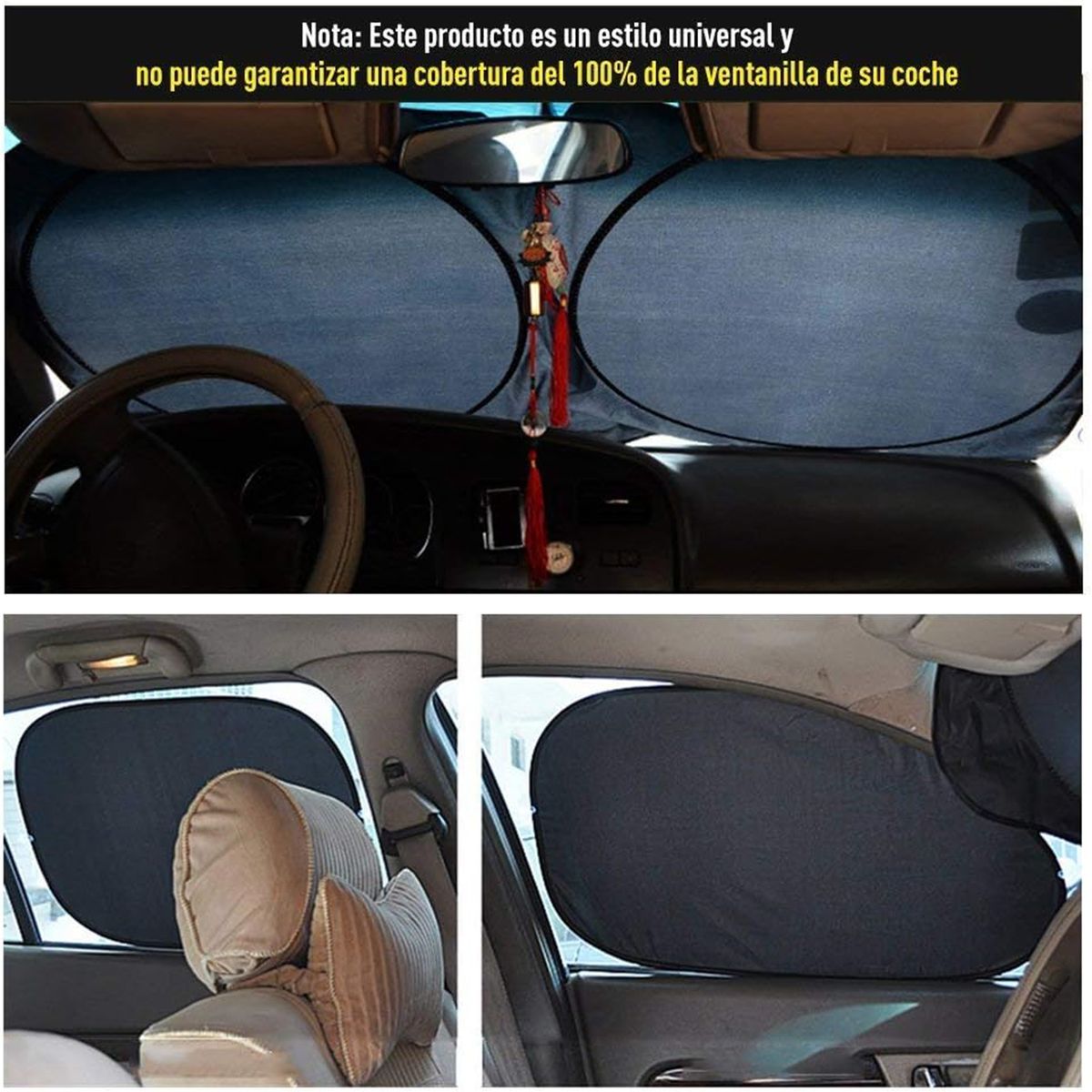 WELDMON - 6pk Parasol auto Y sombrilla de coche con  bolsa