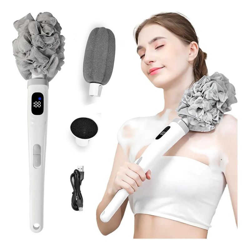 EVERSO - Set Para Ducha Escobilla Larga Esponja Para Espalda LimpiezaCepillo