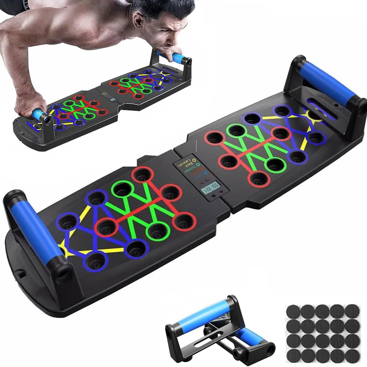 KUANGYE - Tabla Para Flexiones Con Contador Y Tiempo Multifuncional