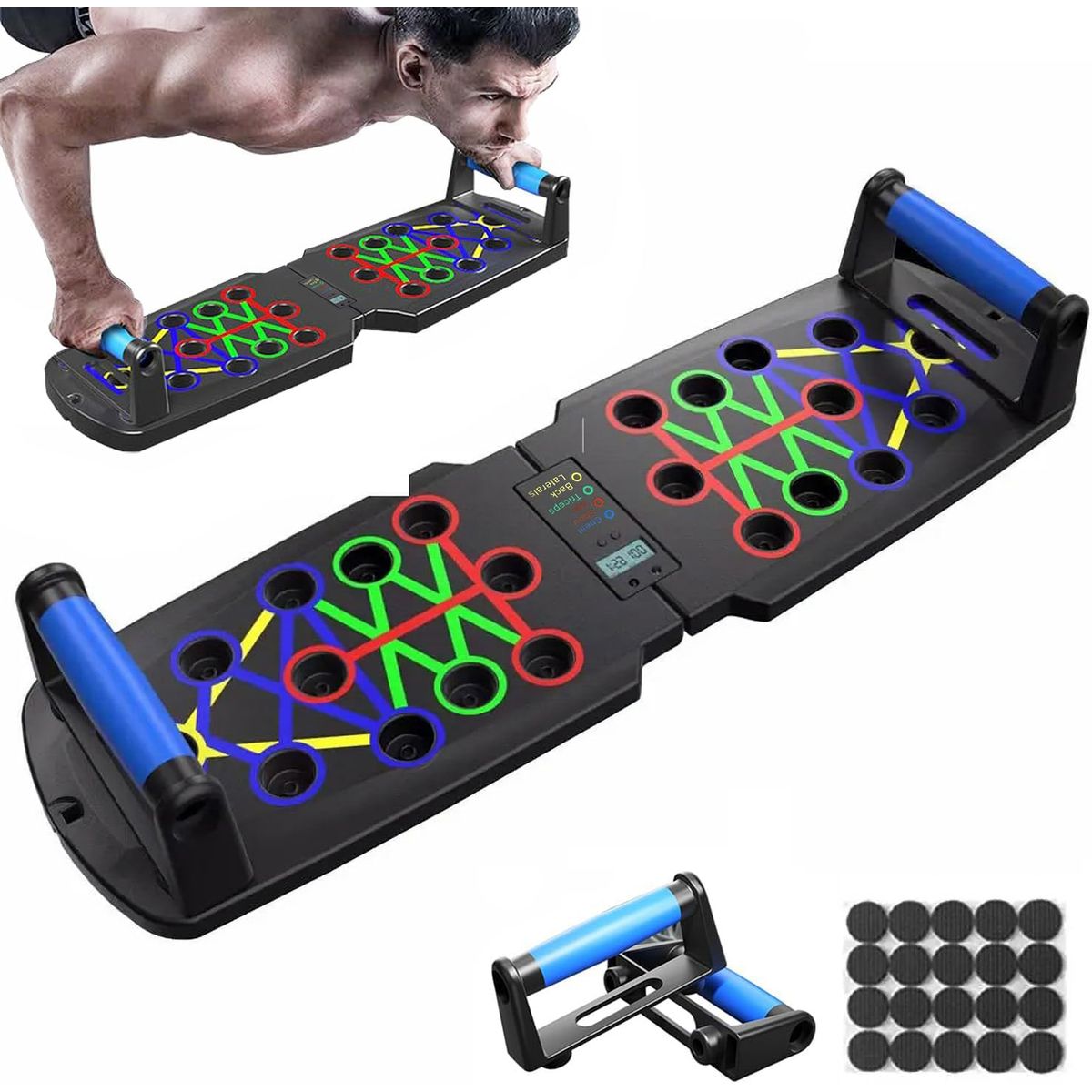 KUANGYE - Tabla Para Flexiones Con Contador Y Tiempo Multifuncional