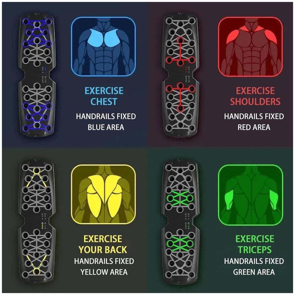 KUANGYE - Tabla Para Flexiones Con Contador Y Tiempo Multifuncional