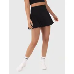 BSOUL - Falda Mujer Woven Pleated Negra