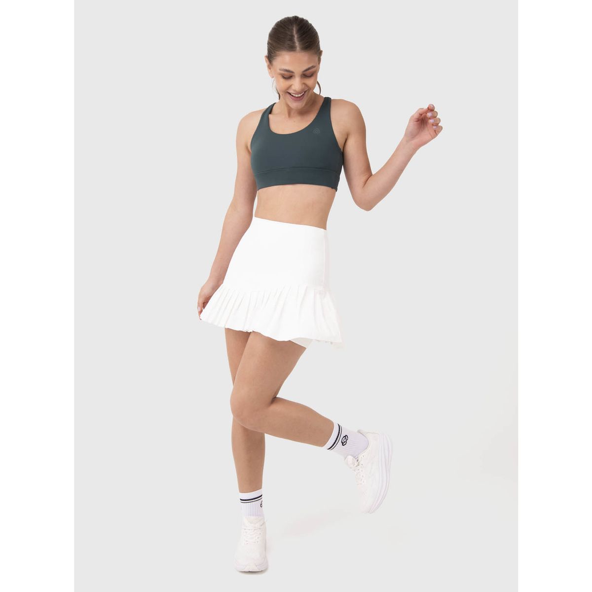 BSOUL - Falda Mujer Plisada Blanca BSOUL