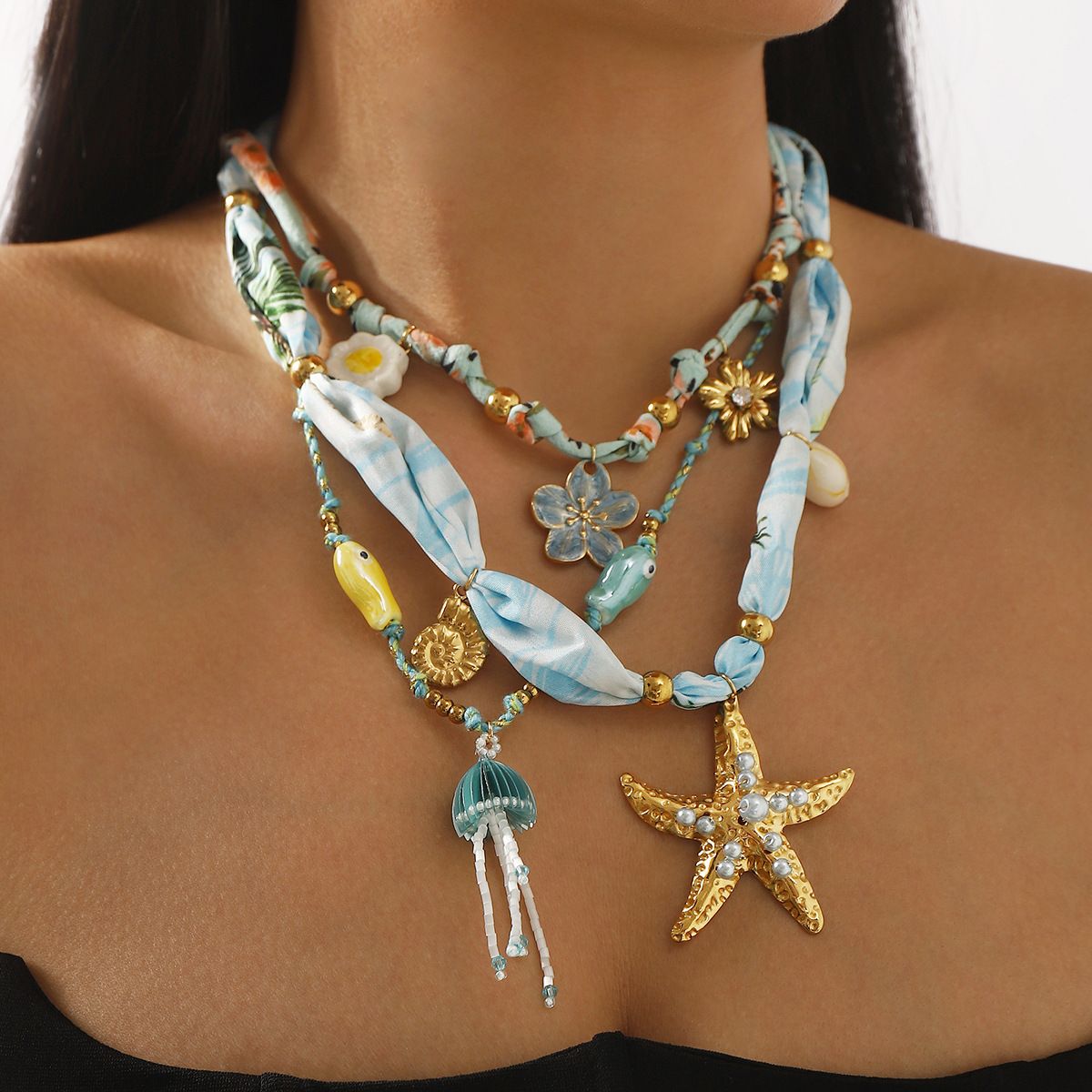 TIOZONEY - Collar Mujer -Multicolor