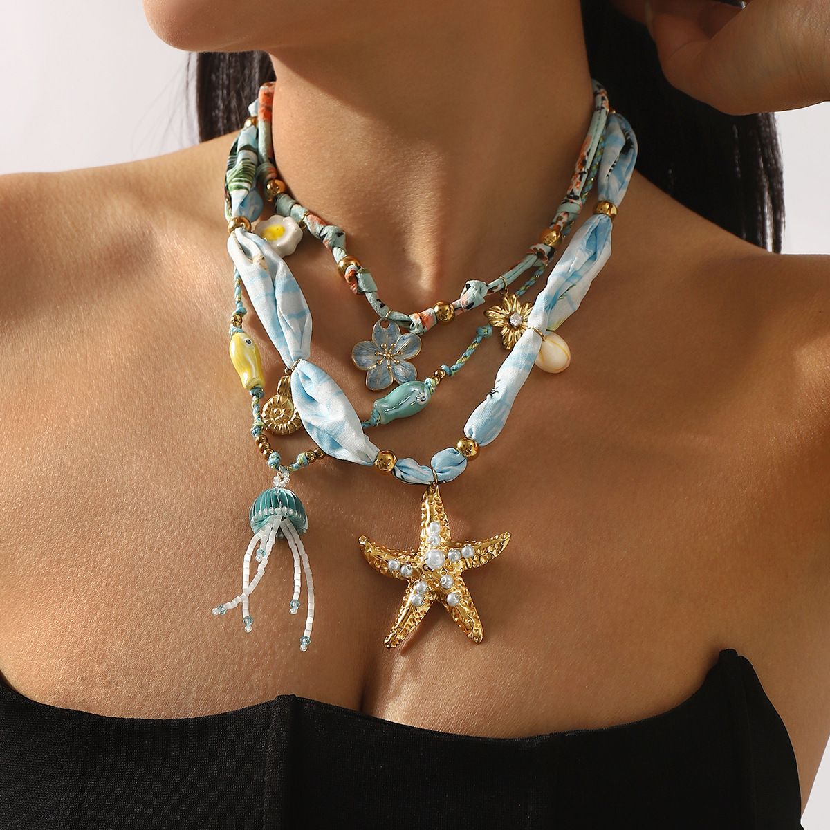 TIOZONEY - Collar Mujer -Multicolor