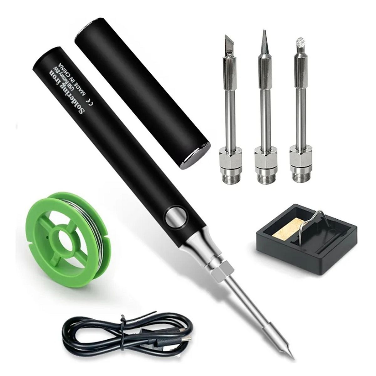 MUNDO MAGIA - Soldador Usb Portátil Inalámbrico Recargable Con 3 Puntas