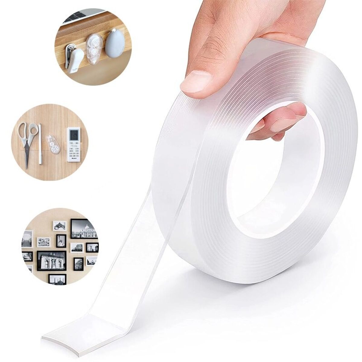 Cinta Adhesiva Mágica Transparente Doble Faz Multiusos, marca GENERICO - Foto Principal
