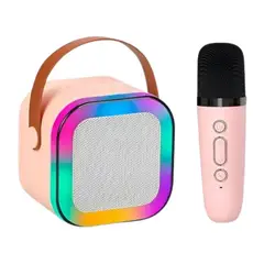 GENERICO - Mini Parlante Con Micrófono Efectos De Sonidos Luz Led