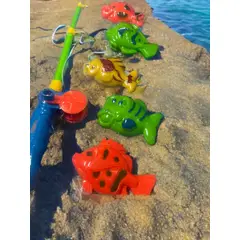 GENERICO - Pack Pesca Milagrosa Juego Con peces + Caña Pescar