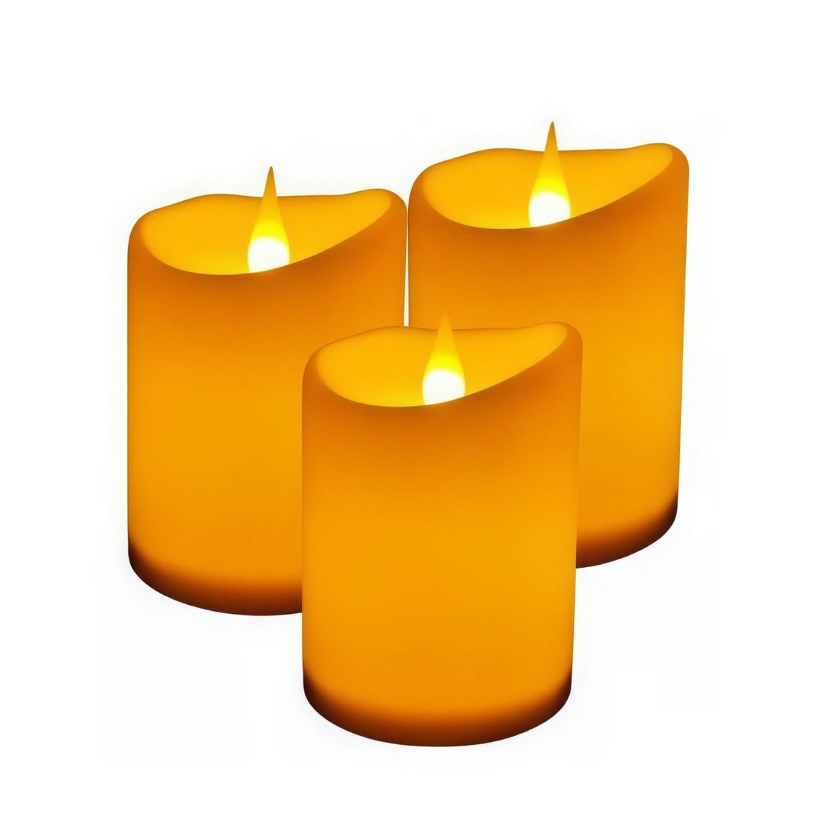 MOVI - Set 3 Velas LED Decorativas con Control Remoto – Ambiente cálido