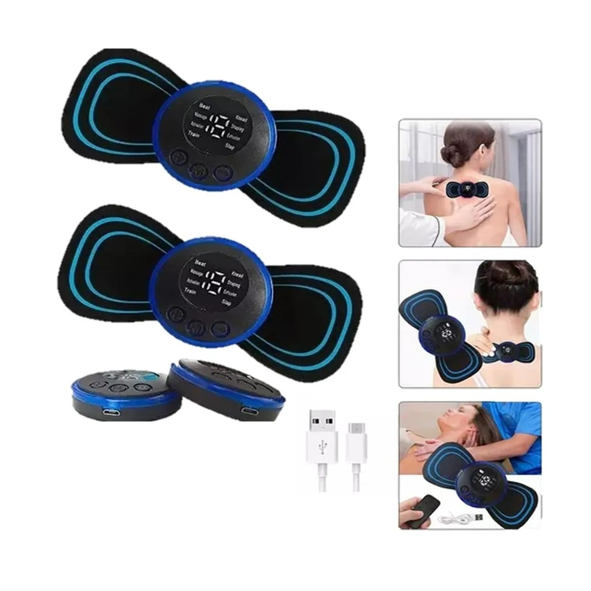 GENERICO - X4 Masajeador Eléctrico Portatil Usb Cuello Espalda Cervical