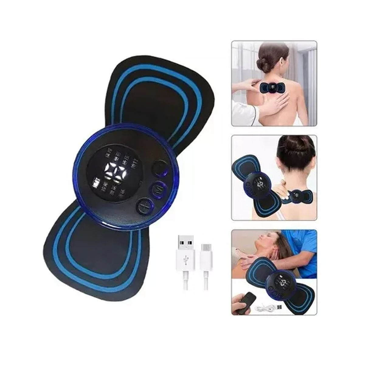 GENERICO - Masajeador Eléctrico Portatil Usb Cuello Espalda Cervical