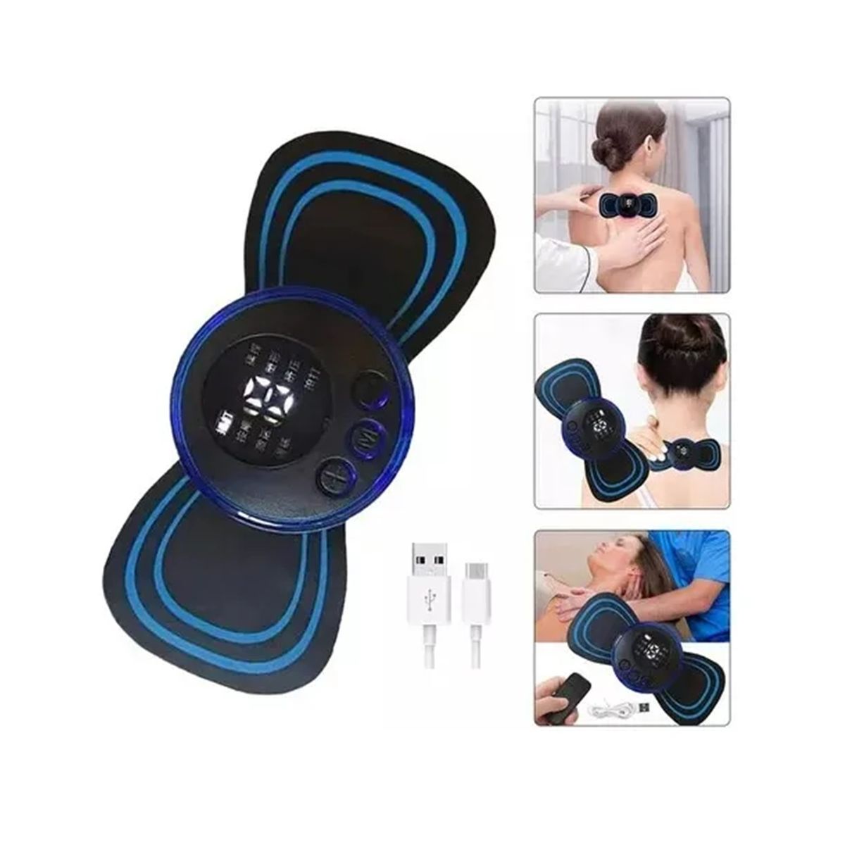 GENERICO - Masajeador Eléctrico Portatil Usb Cuello Espalda Cervical