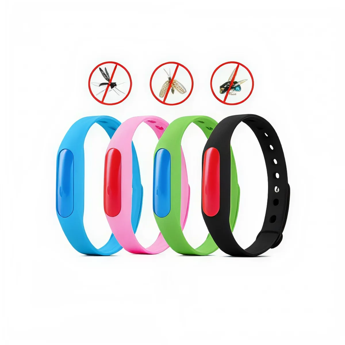 MOVI - Set de 4 Pulseras Repelentes contra Mosquitos y Zancudos