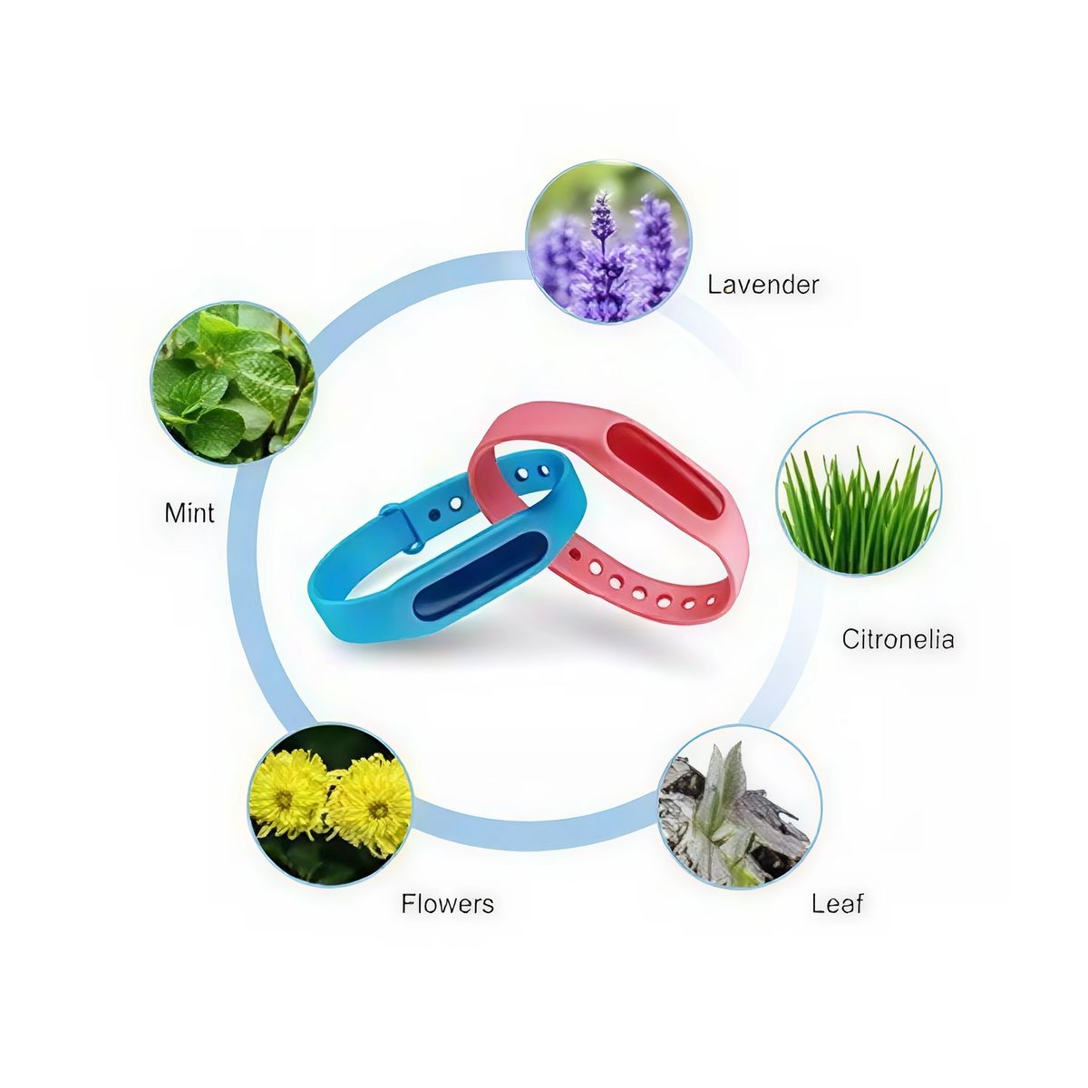 MOVI - Set de 4 Pulseras Repelentes contra Mosquitos y Zancudos