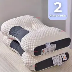 LINE - Set 2 Almohadas Ortopédicas Ergonómicas Para Cuello y Cervical