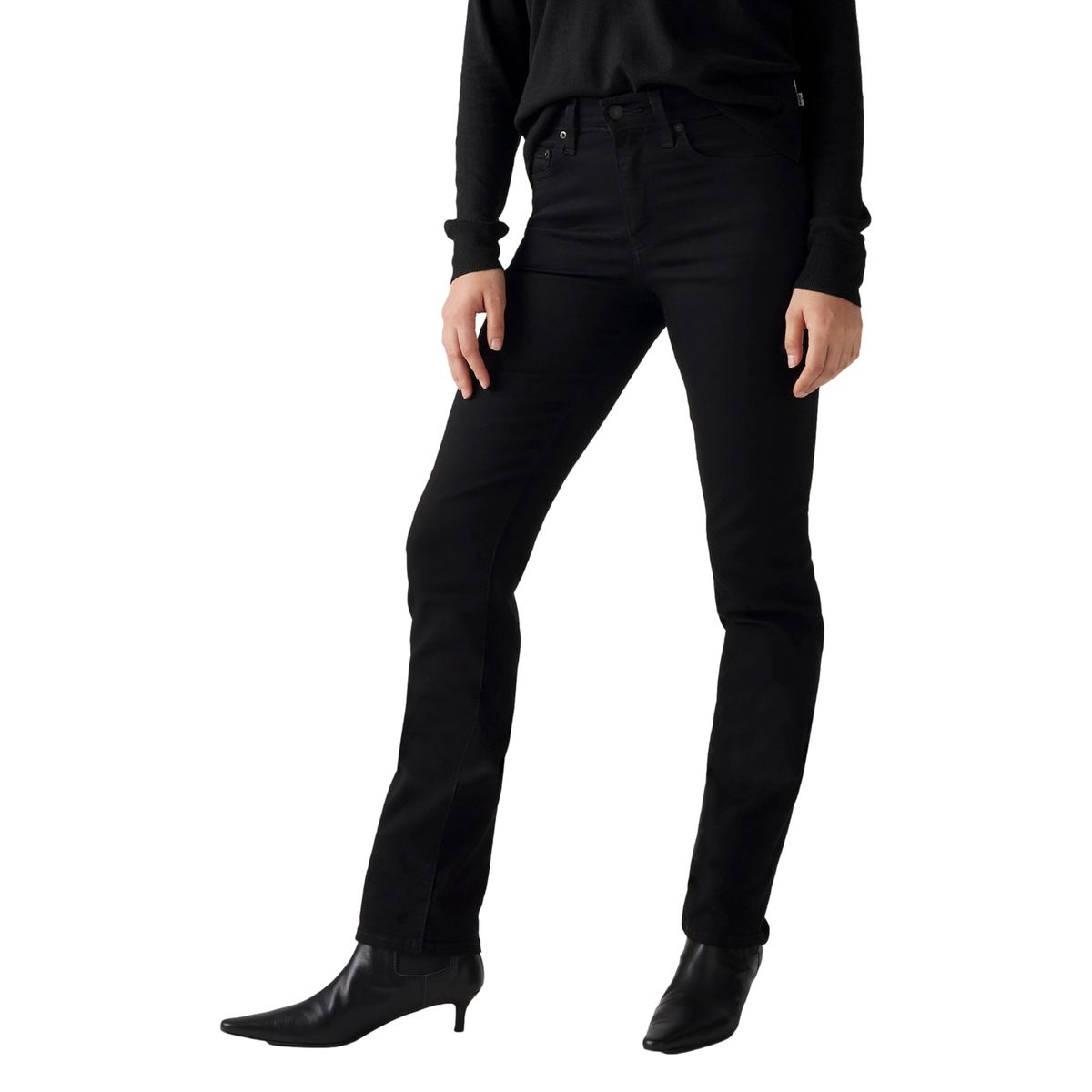 LEVIS - Jeans Mujer 724 High Rise Straight Negro Levis