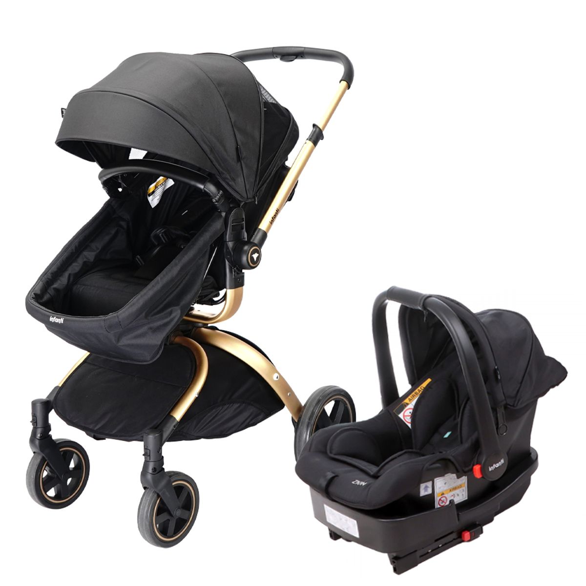 INFANTI - Coches Travel System Epic 360° 2G F80 Black Infanti