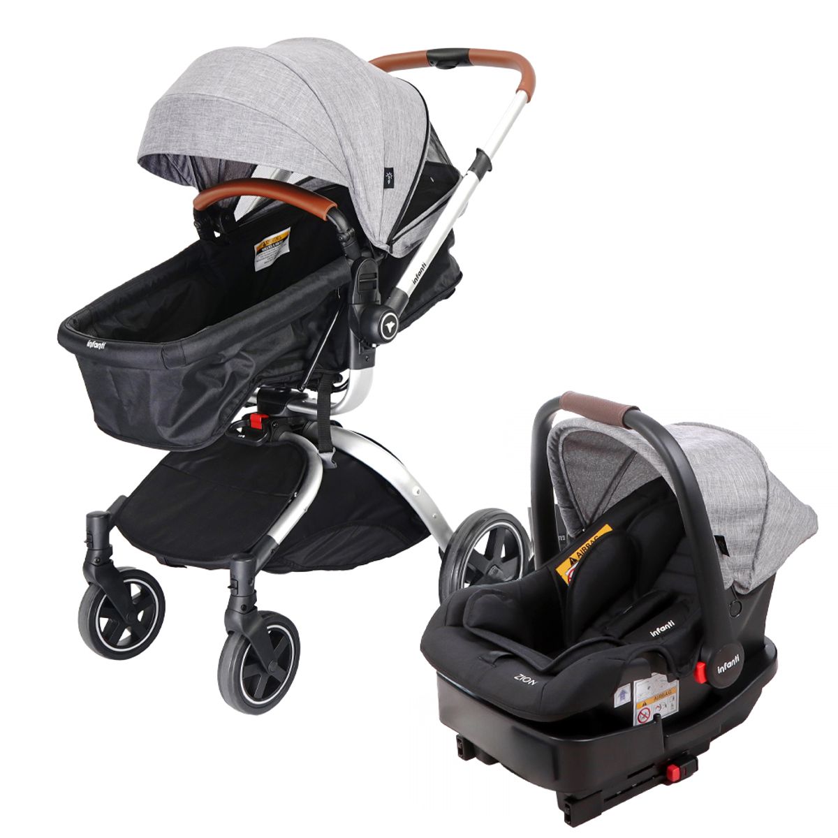 INFANTI - Coches Travel System Epic 360° 2G F80 Grey Infanti