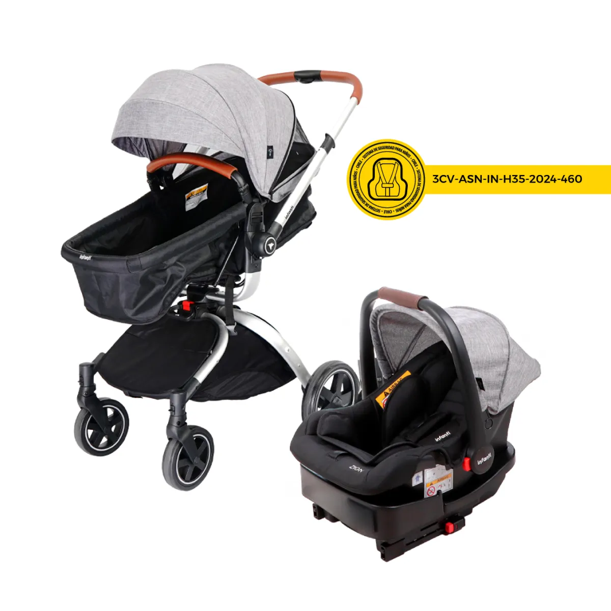 INFANTI - Coches Travel System Epic 360° 2G F80 Grey Infanti