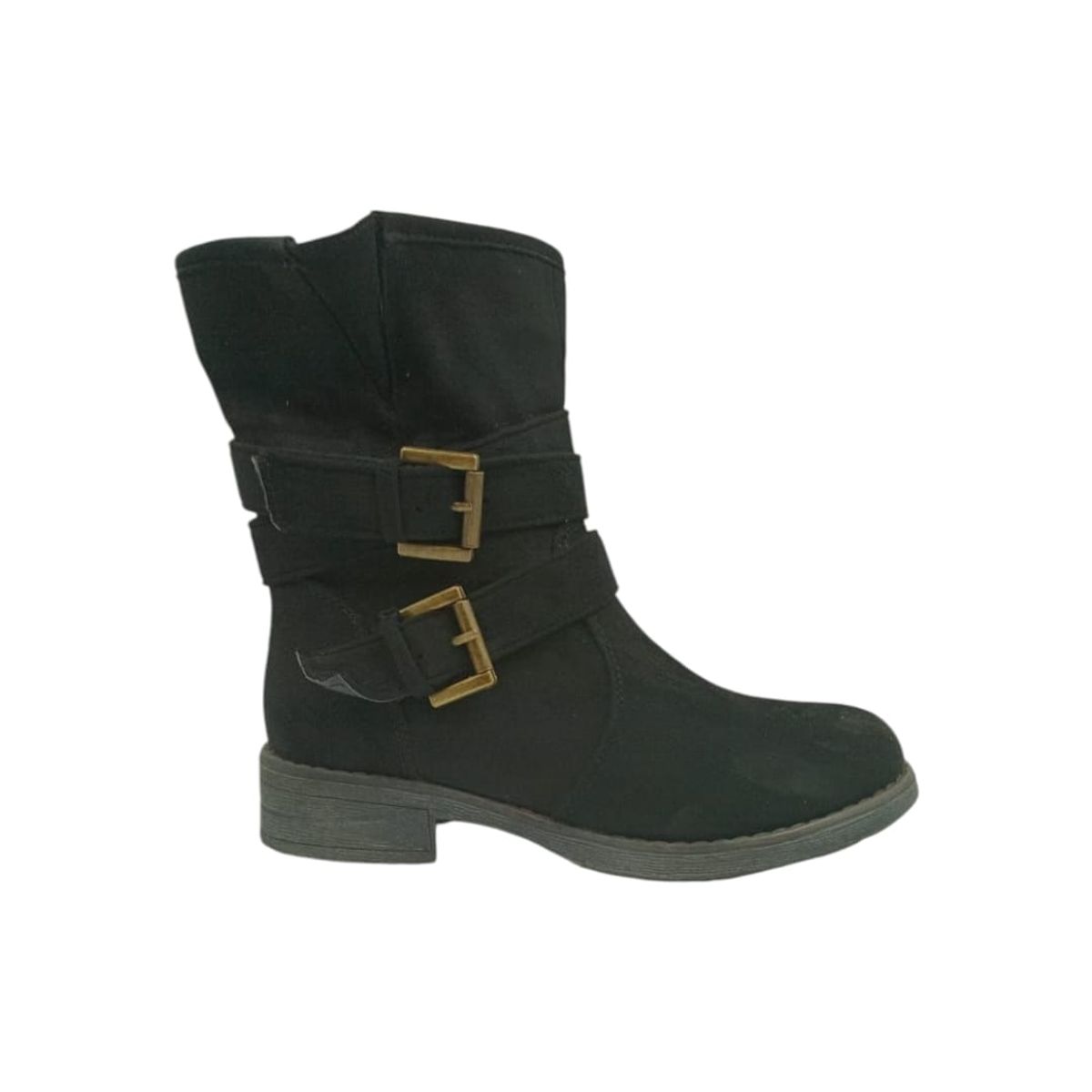 HERIEL - Bota Negra Taco Bajo Mujer