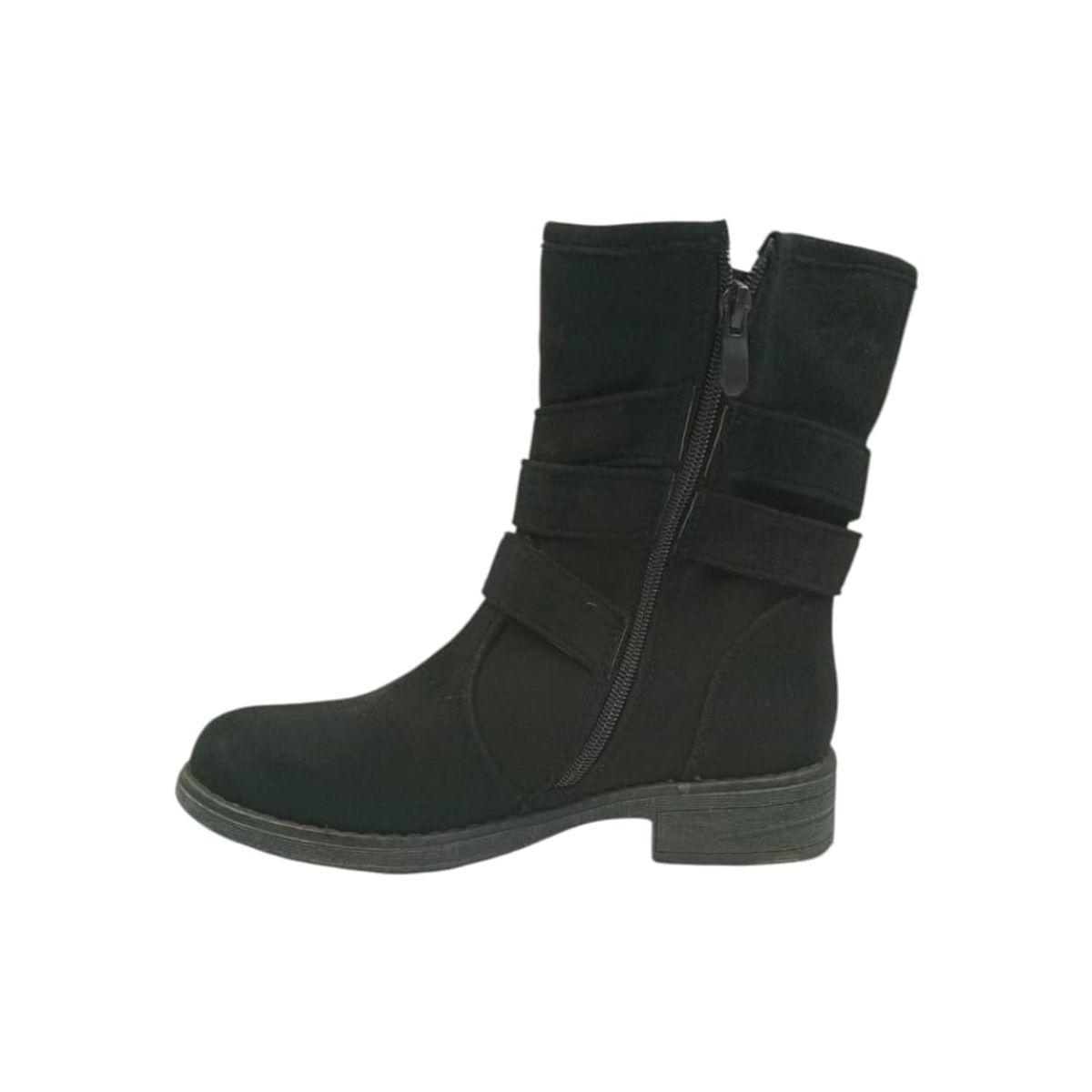 HERIEL - Bota Negra Taco Bajo Mujer