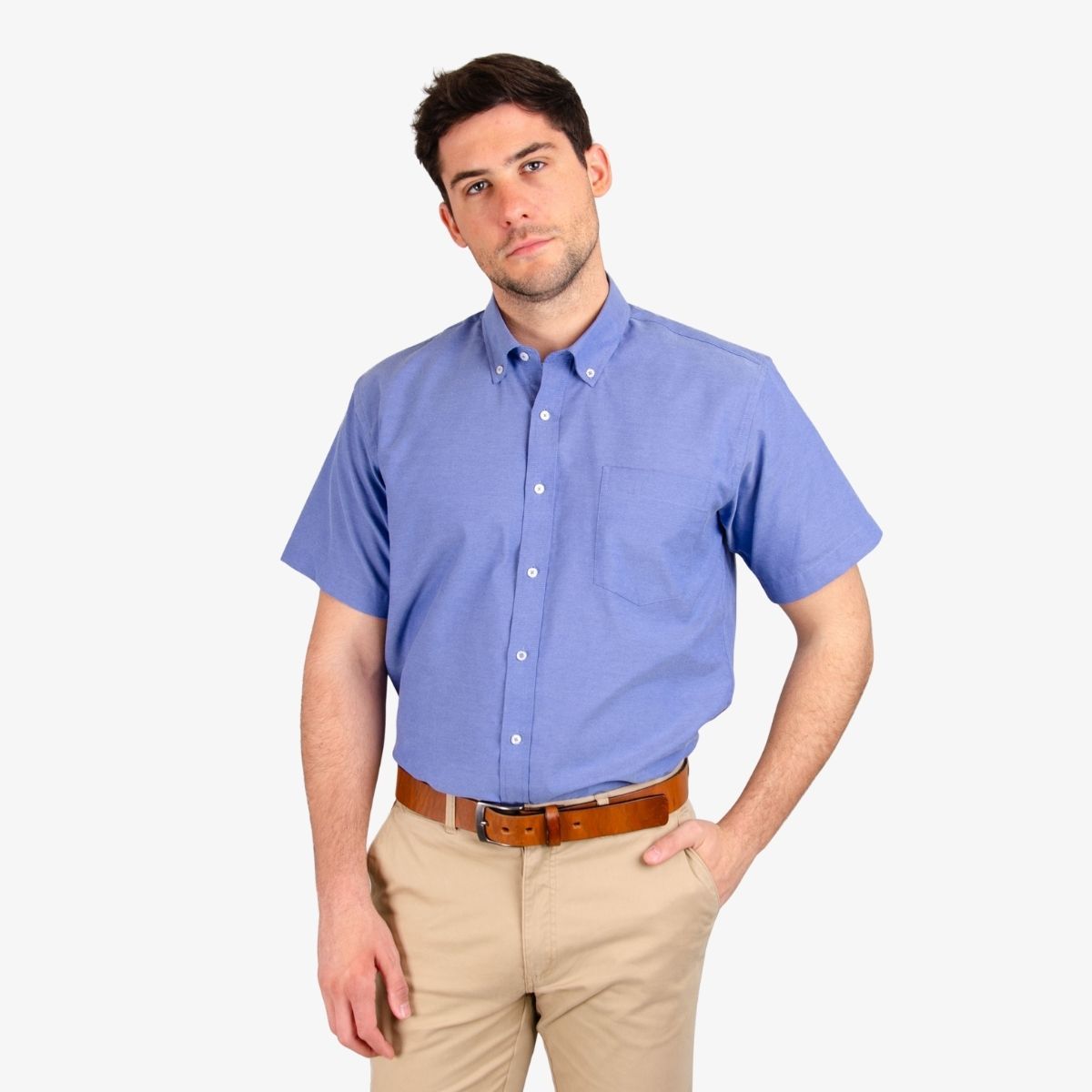 MOSS - Camisa Oxford Manga Corta