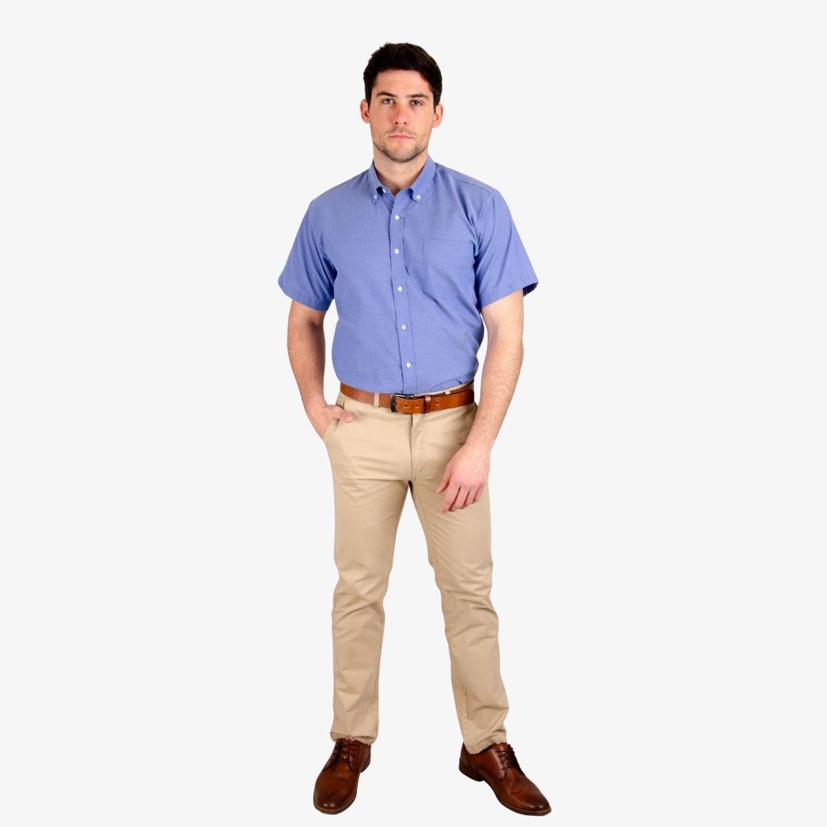 MOSS - Camisa Oxford Manga Corta