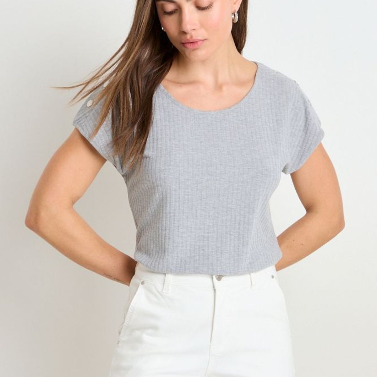 ASH - Polera Mujer Gris Ash