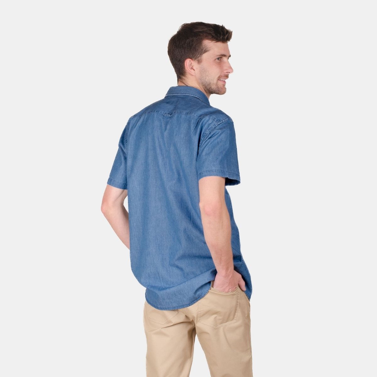 MOSS - Camisa Denim Manga Corta