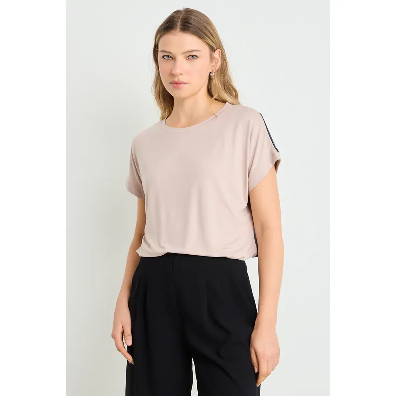 ASH - Polera Manga Corta Mujer Negro Ash
