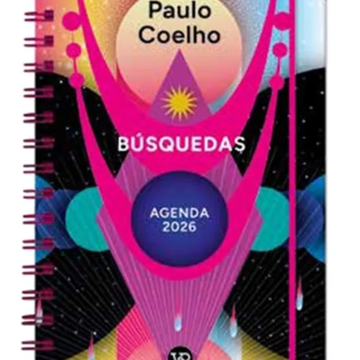 VERGARA Y RIBA - Agenda Paulo Coelho 2026 - Anillada: Búsquedas/Magenta