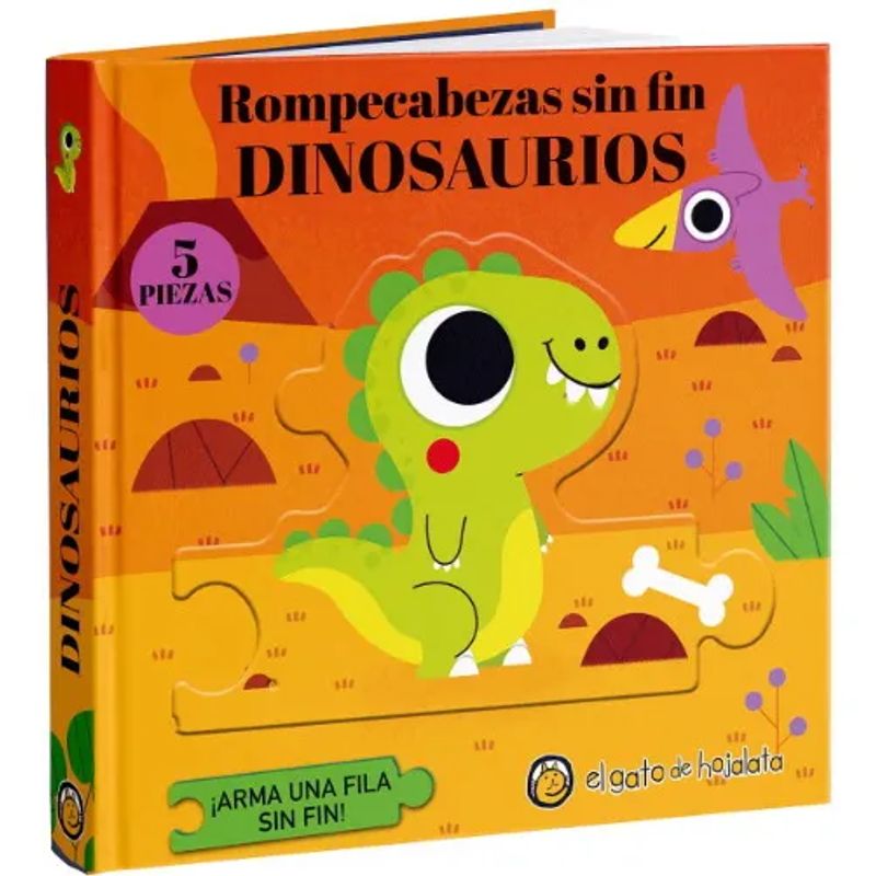 EL GATO DE HOJALATA - Libro Dinosaurios - Rompecabezas sin fin