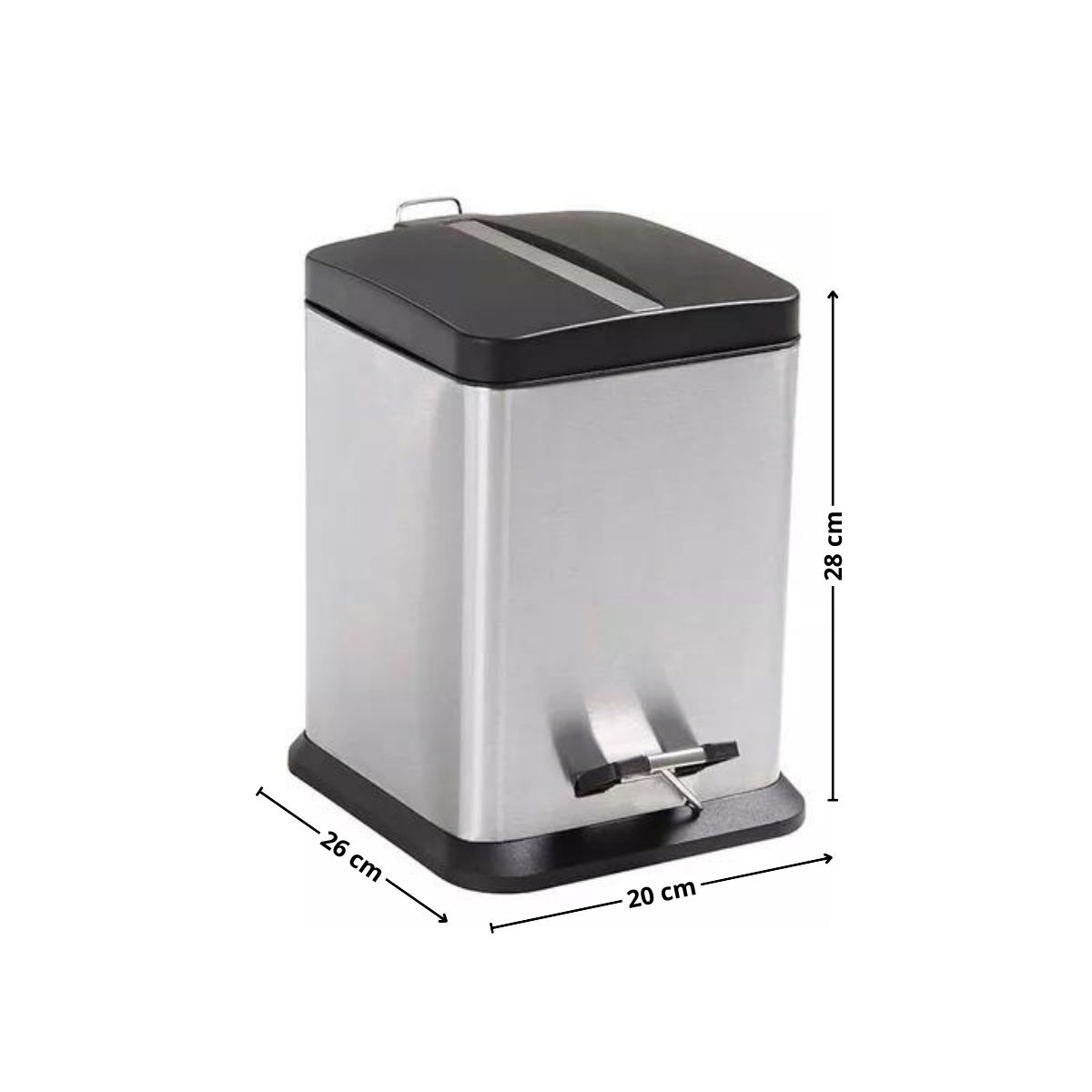 GENERICO - Basurero 6 litros acero inoxidable Mor