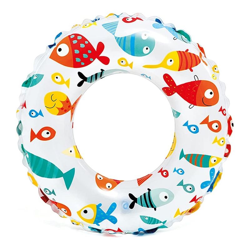 INTEX - Flotador Inflable Infantil Anillo Multicolor  51 cm Peces