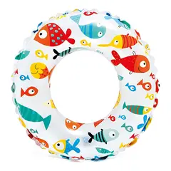 INTEX - Flotador Inflable Infantil Anillo Multicolor 51 cm Peces