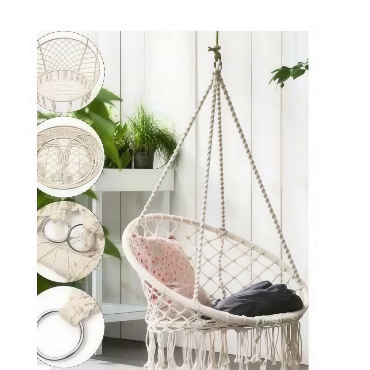 MOVI - Silla Hamaca Colgante para Interior Exterior  Relájate donde quieras