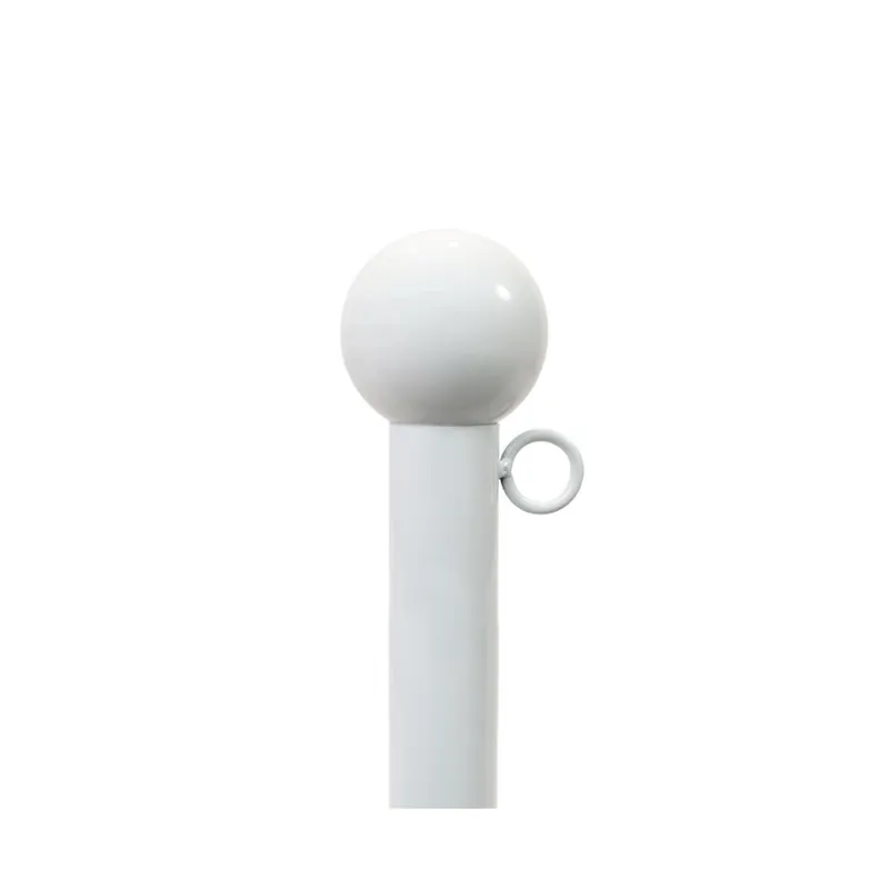 GENERICO - Mástil De Bandera Metálico Desmontable 38mm X 3mt Blanco