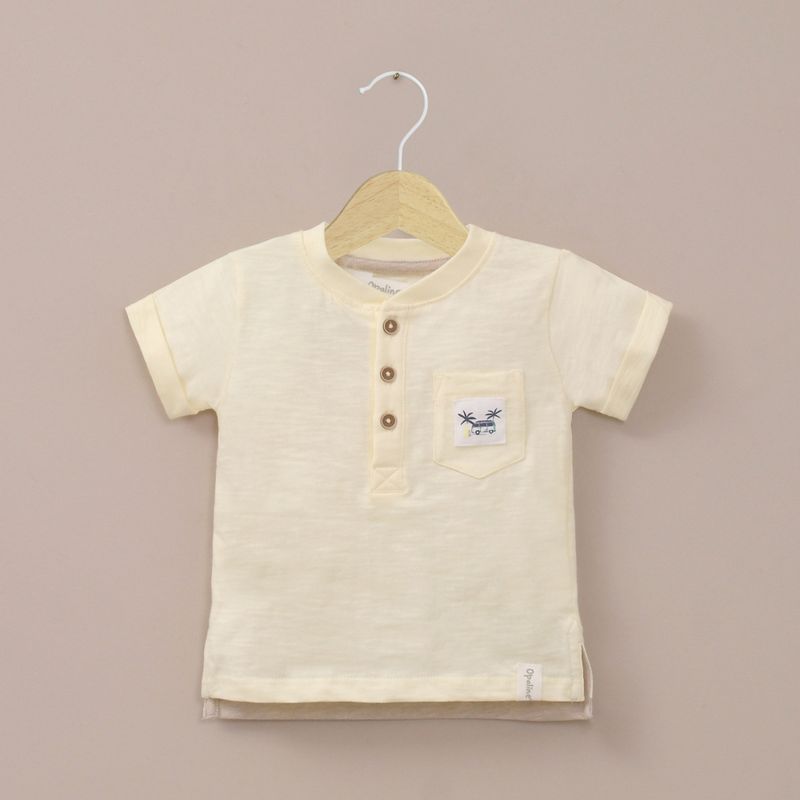 OPALINE - Polera amarilla con botones de niño