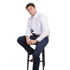 MOSS - Camisa Oxford Cuello Italiano